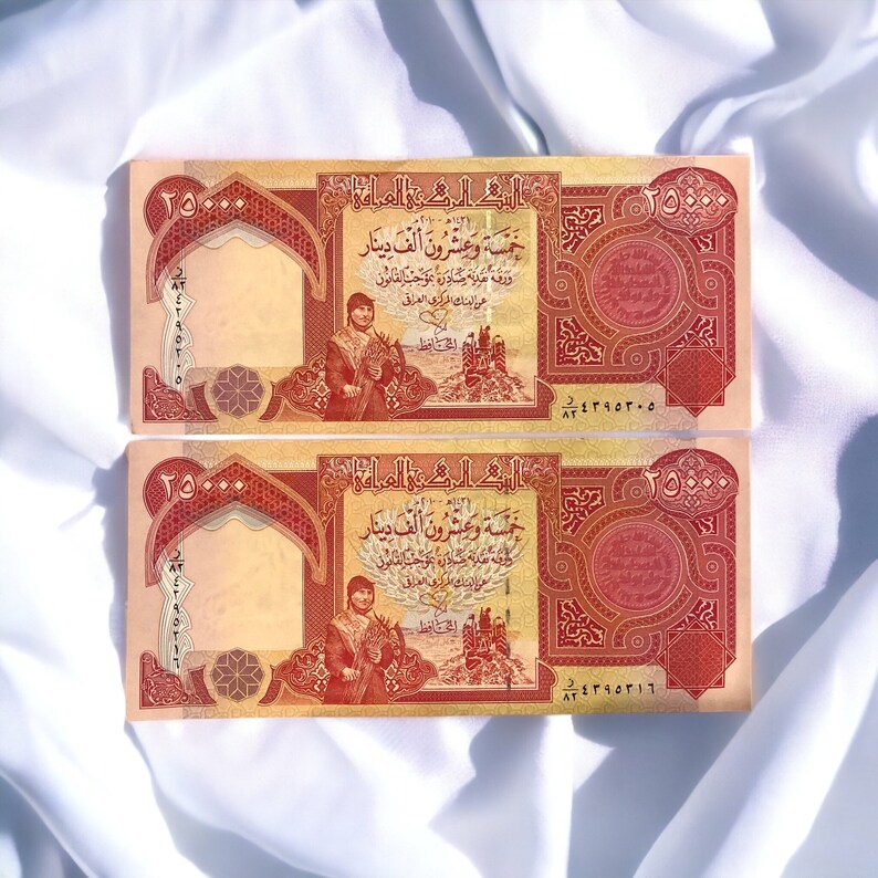 Buy 50000 Iraqi Dinars 2 X 25000 IQD Bank Notes Trusted - Etsy