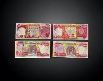 Buy 50,000 Iraqi Dinars | 2 X 25,000 IQD Banknotes | 100% Trusted, Genuine, Authentic, Uncirculated Iraq Currency | Series 2003- or 2020-