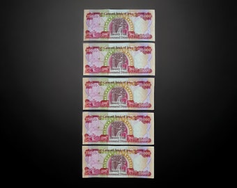 Buy 125,000 Iraq Dinars | 5 X 25,000 IQD Banknotes | Uncirculated, Trusted, Authentic, Iraq Currency and Money | Series 2003 or Series 2020