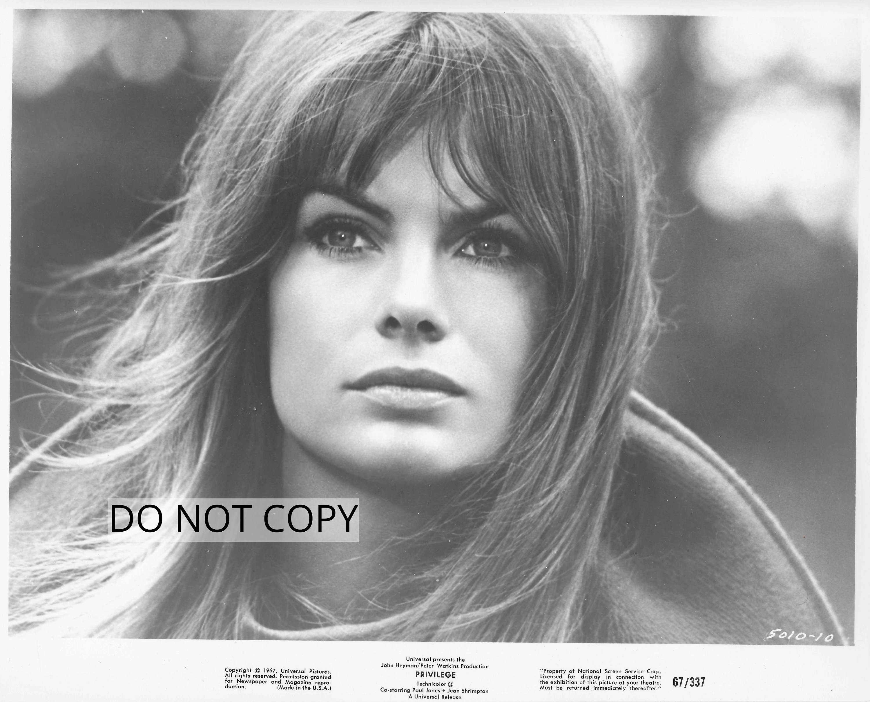 Portrait of Jean Shrimpton From the Movie privilege Etsy