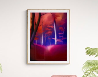 Forest Scenic LANDSCAPE Wall ART For Decoration - Fall In Love With Autumn Wall Art Print