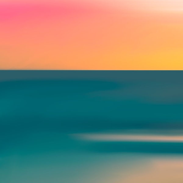 Gradient colour fields - fine art print sunset at sea