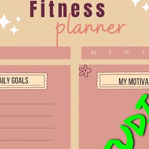 Get on Track Template / Digital Fitness Planner / Fitness Log / Workout Template / IPad Digital Planner / Goodnotes Template / Daily Planner