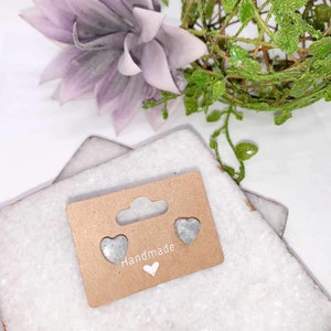 Stone Heart Earrings