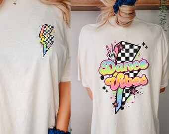 Comfort Colors Dance Vibes Shirt, Dance Gifts, Dancing Shirt, Gifts for Dancers, Lightning Bolt, Dance Shirt, Dance Teacher, Dance Team Gift