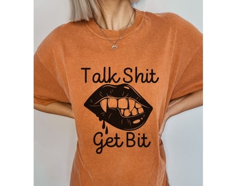 Comfort Colors Halloween Vampire Shirt, Halloween Shirts, Vampire T-Shirt, Oversized T-Shirt, Spooky Season, Vampire Fang, Funny Halloween T