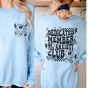 Anxiety Sweatshirt, Smile Sweatshirt, Mental Health Crewneck Sweatshirt, Butterflies Sweatshirt, Anxiety Shirt, Oversized Sweatshirt Women