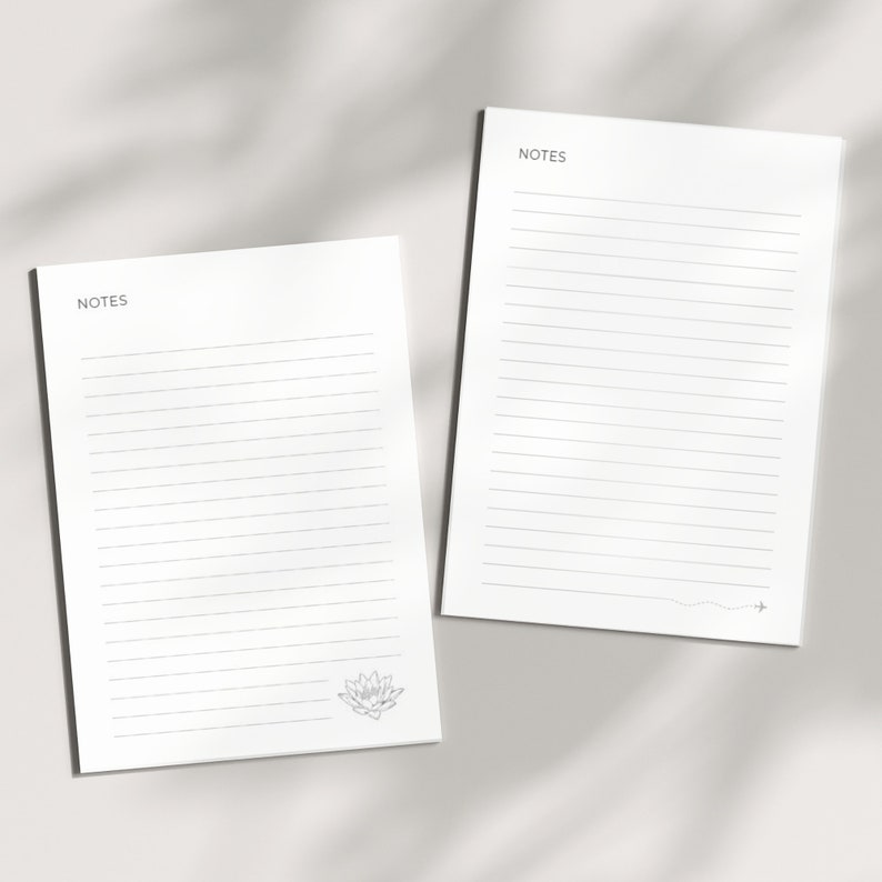 Paper Notes For Writing Printable Notes Page, Writing Paper, Lined Paper, Printable Stationary ...