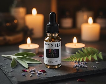 Negativity Protection Oil| Aura Shield and Energy Clearing| Spiritual Banishing and Witchcraft Oil for Cleansing