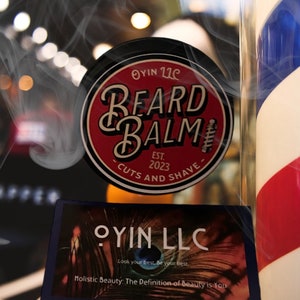 Men&#39;s Beard Balm -Hydrating Organic Conditioner, Facial Hair Moisturizer for Ultimate Beard Health, Perfect Father&#39;s Day Gift, Oyin Handmade