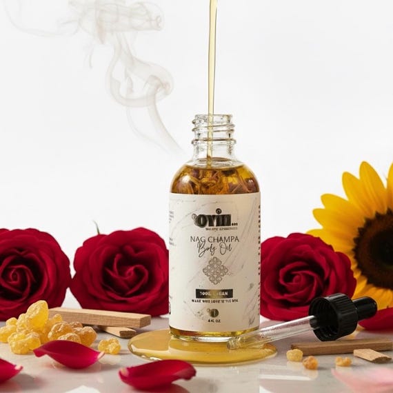 Nag Champa Body Oil 4oz, Earthy Incense Scented Moisturizer, Non Greasy  Glow Oil, Boho Meditation Gift, Spiritual Self Care - Etsy Ireland