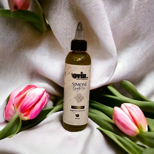 Simone Growth Oil: Natural Hair Thickening Elixir, Organic Scalp Nourishment (4oz)