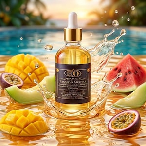 Aceite corporal de lujo Passion Nectar, fragancia con feromonas, aroma a sandía tropical, maracuyá, piel radiante, algodón de azúcar y mango, 96 g