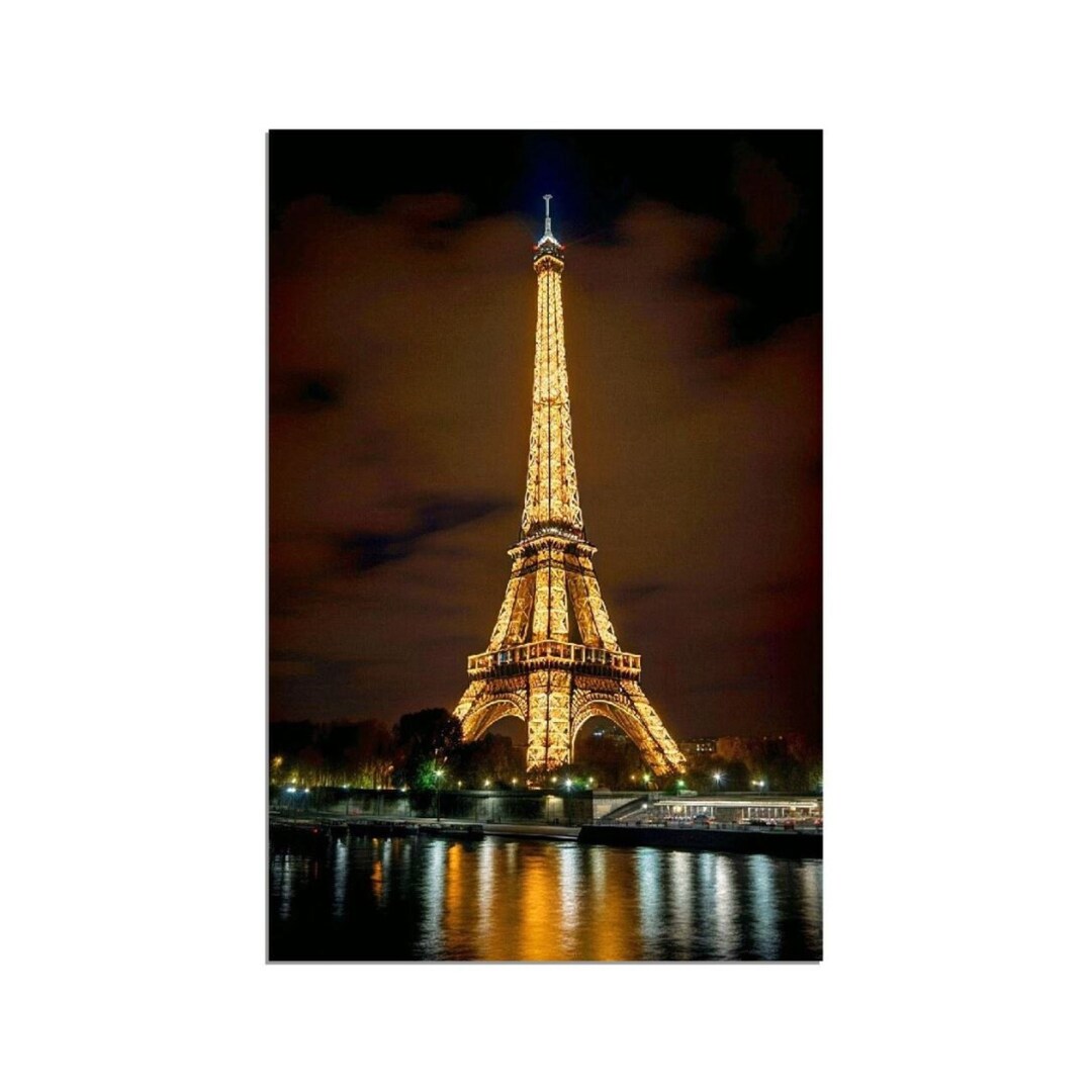 Eiffel Tower Poster Eiffel Tower Wall Decor Paris Souvenir Etsy