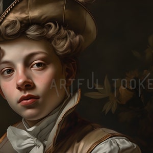 Vintage Whimsical 19th Century Child Portrait, Digital Art, Samsung Frame TV, Art for Tv