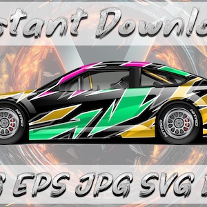 Sport Car IV Clipart High Quality Digital Art Illustration, Instant Download, Commercial Use, Wall Art, Printable Car Clipart, Vector Art