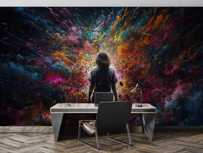 Color Explosion Digital Art, Instant Download Wall Decor, Printable ...