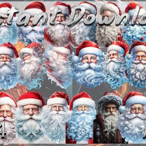 Santa Claus PNG Pack Clipart Christmas Clipart Watercolor Santa Clipart Watercolor Christmas Clipart Santa Claus Clipart Christmas PNG