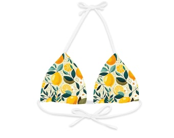 Amalfi Lemon Triangle Bikini Top