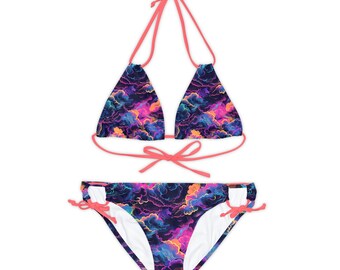 Whimsical Sky Strappy Bikini Set