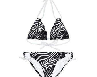 Zebra Strappy Bikini Set