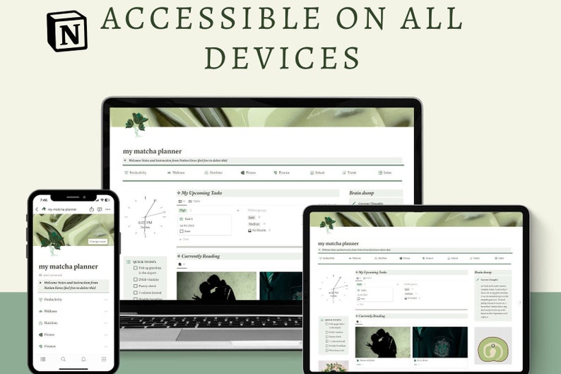 ADHD Digital Planner Notion Template Notion Planner Etsy