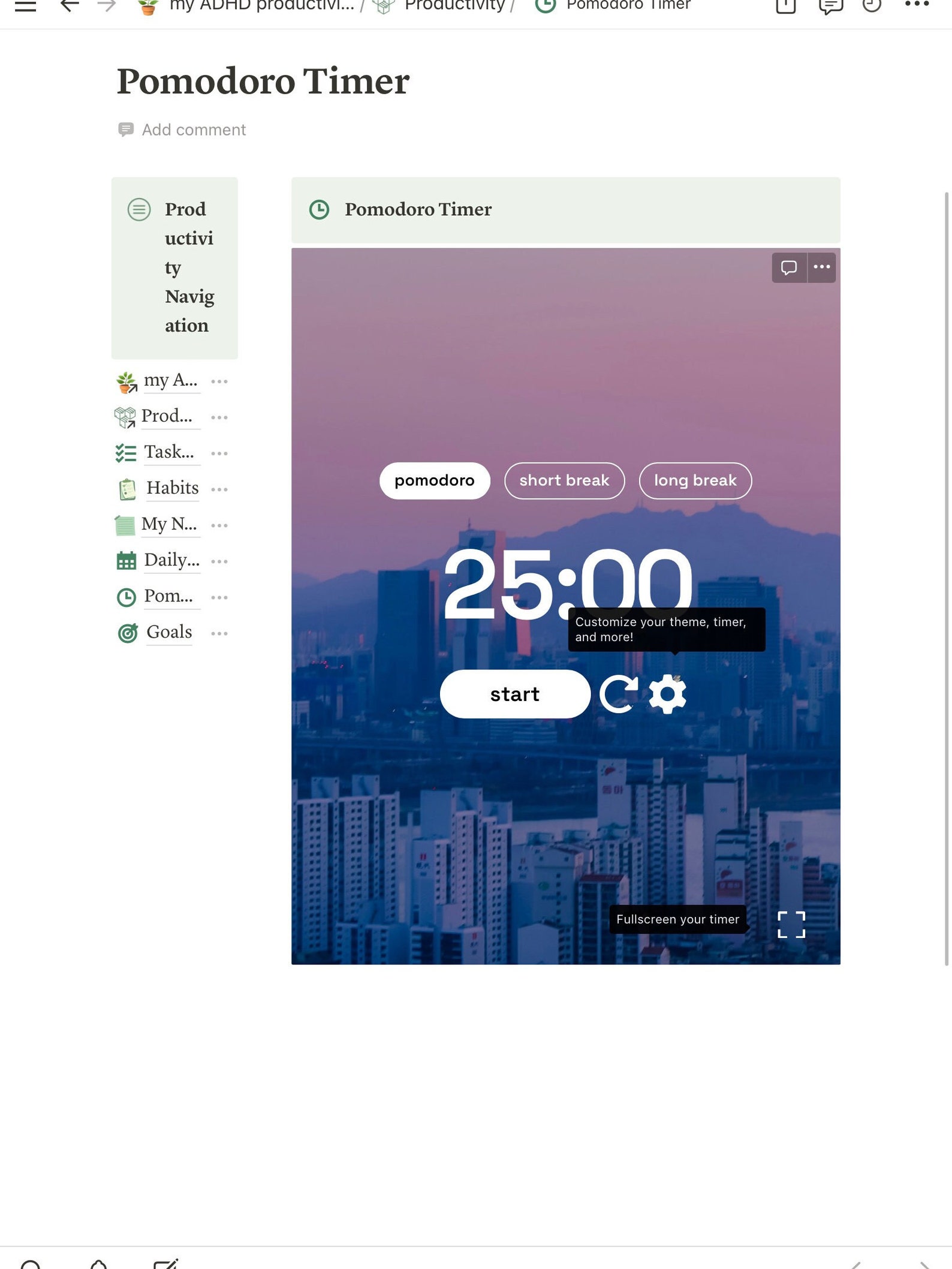 ADHD Digital Planner Notion Template Notion Planner Etsy