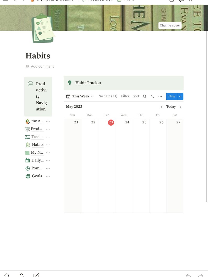 ADHD Digital Planner Notion Template Notion Planner Etsy