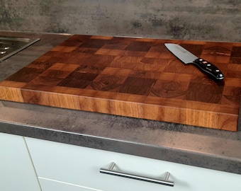Notenhouten snijplank / keukenplank van massief Amerikaans notenhout - tijdloze elegantie voor uw keuken - handgemaakt