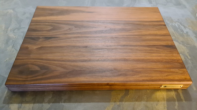 Walnut cutting board / kitchen board made of solid American walnut Handcrafted Elegance for your kitchen Personalizable image 2