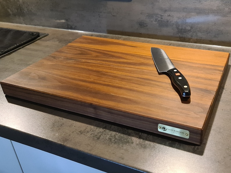 Walnut cutting board / kitchen board made of solid American walnut Handcrafted Elegance for your kitchen Personalizable image 1