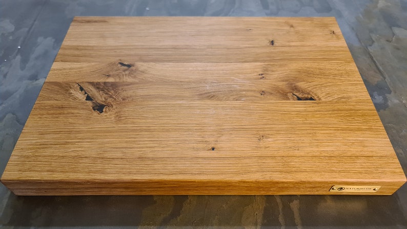 Oak cutting board / kitchen board made of solid oak handmade timeless elegance for your kitchen customizable image 4