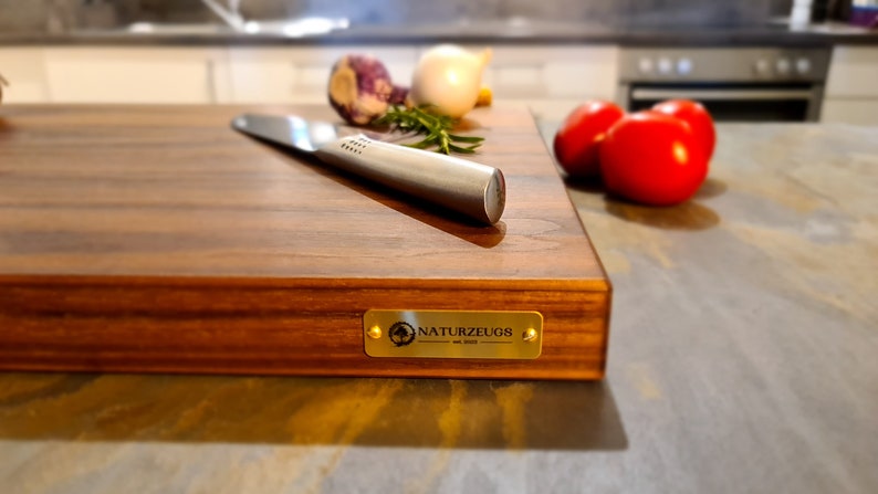 Walnut cutting board / kitchen board made of solid American walnut Handcrafted Elegance for your kitchen Personalizable image 4
