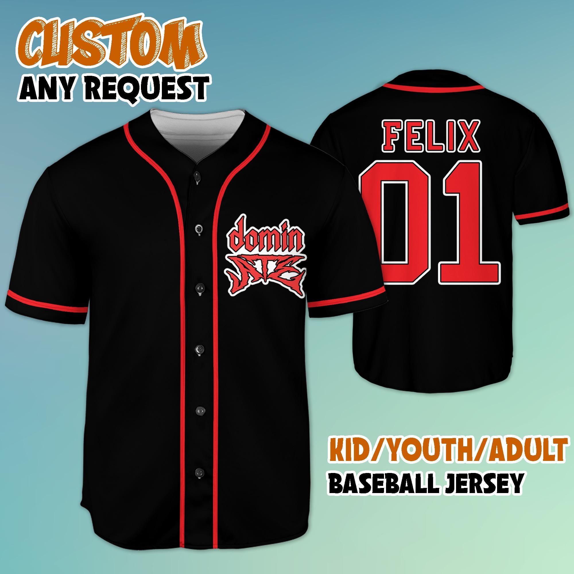 Discover Personalized Felix Straykids Baseball Jersey, StrayKids DominATE World Tour 2025 Jersey