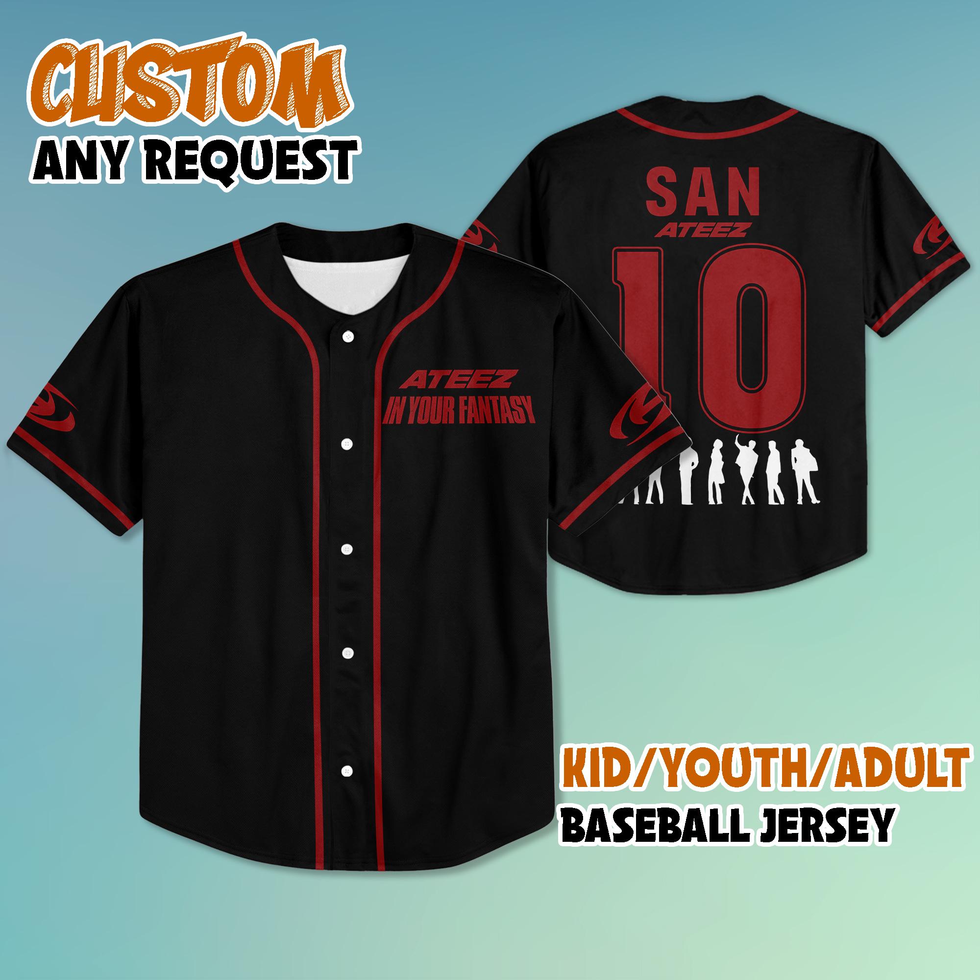 ATEEZ SANベースボールTシャツ（ATEEZ Clothing & Fashion Merch