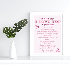 Affirmation Wall Art - Positive Affirmation Self Love Art