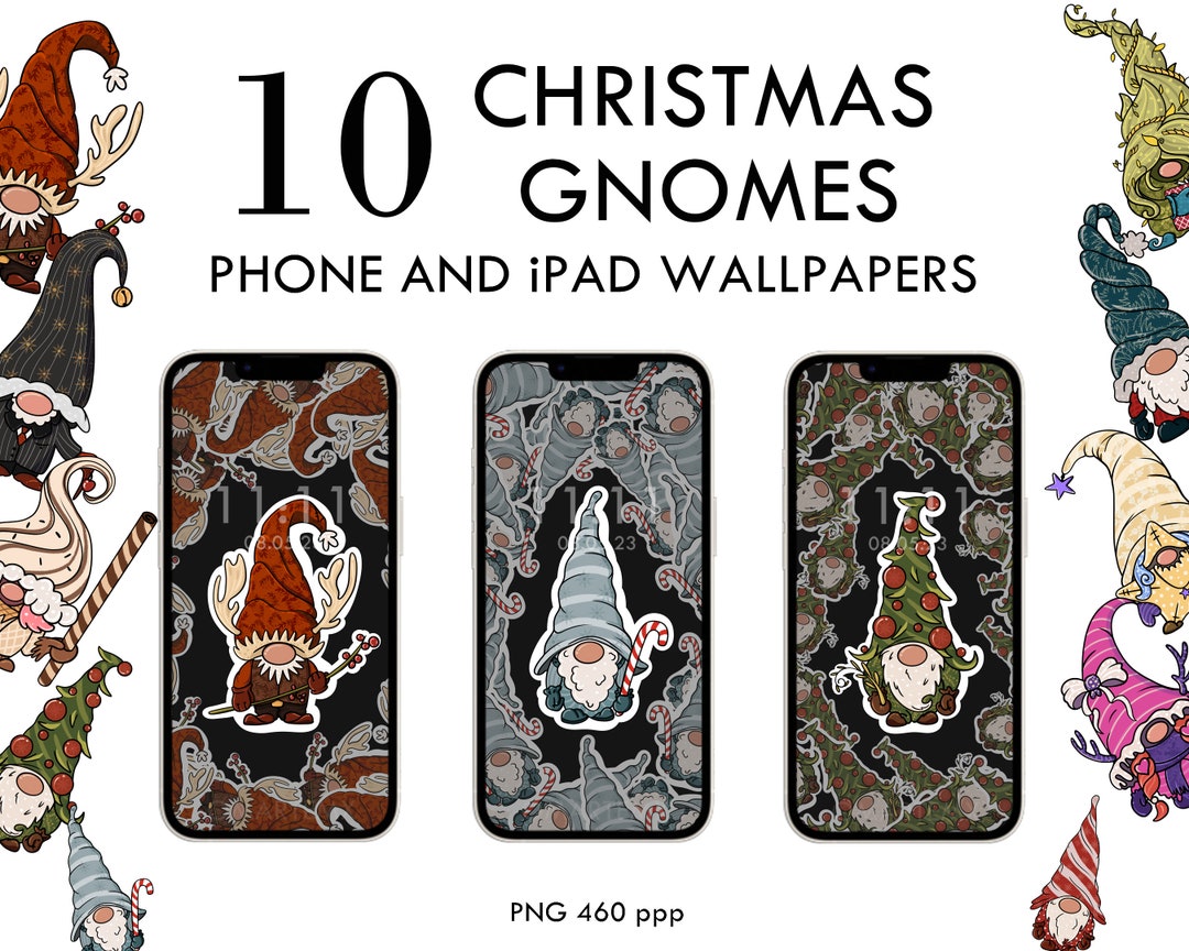 Christmas Gnomes Wallpapers Christmas Gnomes Wallpapers for - Etsy