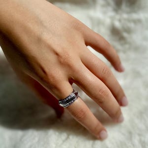 Stainless Steel Ring – Diamond Accent Band, Luxury Ring, Gift for Everyone