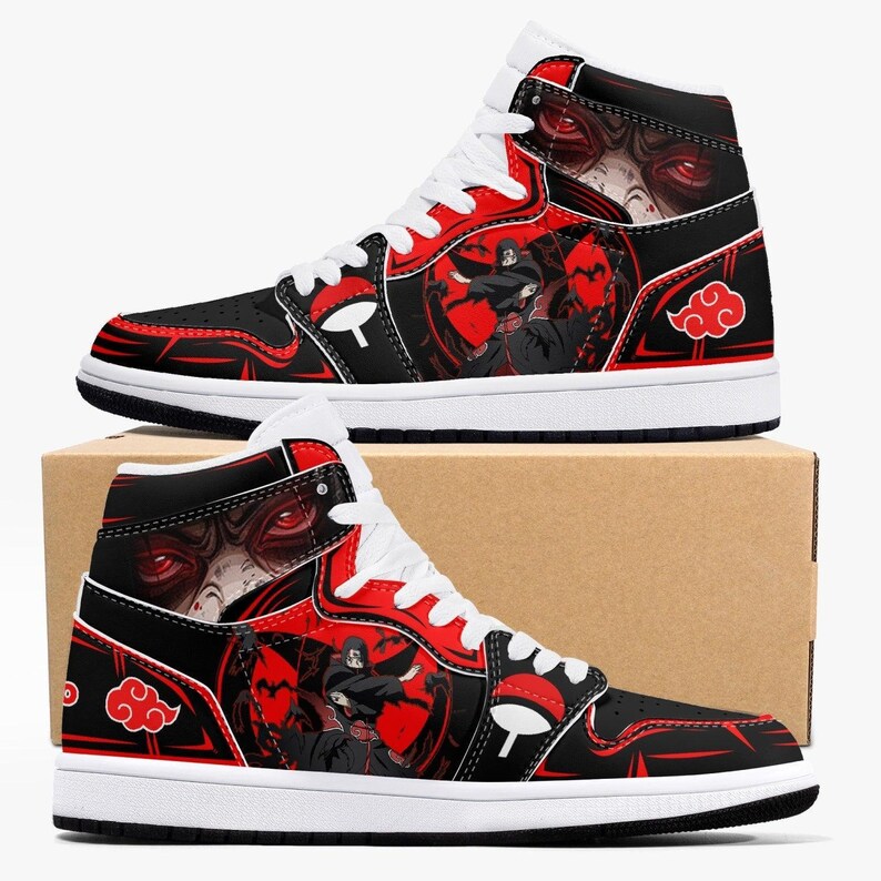 JD1 Mid Naruto Shippuden Akatsuki Uchiha Itachi Ninjutsu JD1 Mid Anime Shoes