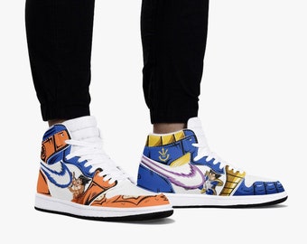 Customizable Songoku Monkey Dragon Ball Inspired JD1 Anime Shoes Mid Top Sneakers