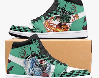 Customizable Demon  Tanjiro JD1 Anime Shoes Mid Top Sneakers