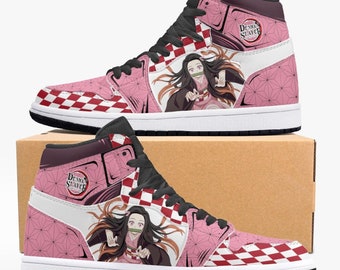 Customizable Demon Nezuko JD1 Anime Shoes Mid Top Sneakers