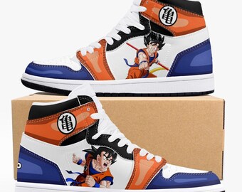 Custom Dragon Manga Super Goku JD1 Anime Shoes | Personalizable Anime Fan Footwear