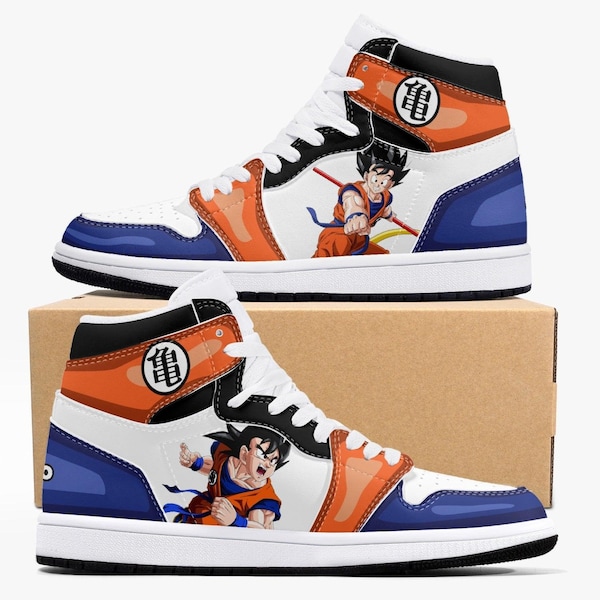 Chaussures personnalisées Anime Dragon Manga Super Goku JD1 | Chaussures personnalisables pour fans de dessins animés