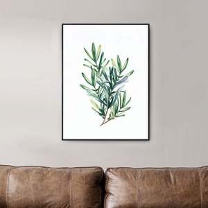 Rosemary Watercolor Painting | Rosemary Decor | Rosemary Wall Art | Rosemary Print