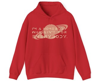 54 Mondays Project | I'm A Homebody Who Ain't For Everybody ™ Unisex Hooded Sweatshirt | Sizes Up To 5X Crème