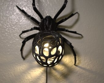 Spooky Spider Lamp: Light Up the Night with Gothic Fun!