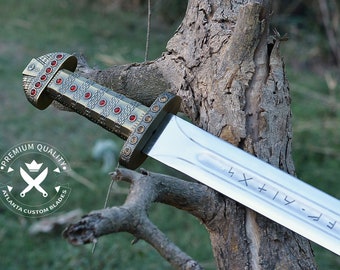 Handmade StainlessSteel Viking King Ranger REPLICA Sword-Bjorn Ironside Medieval Sword-Gift-For-Him Husband,Brother,Father-Symbol of Bravery