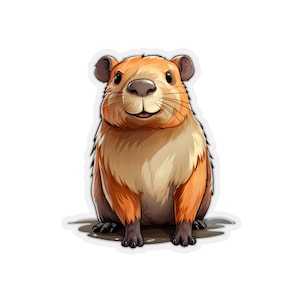 Cute Capybara Sticker Cute Capybara Sticker for Animal Lover Sticker for Capybara Lover Gift