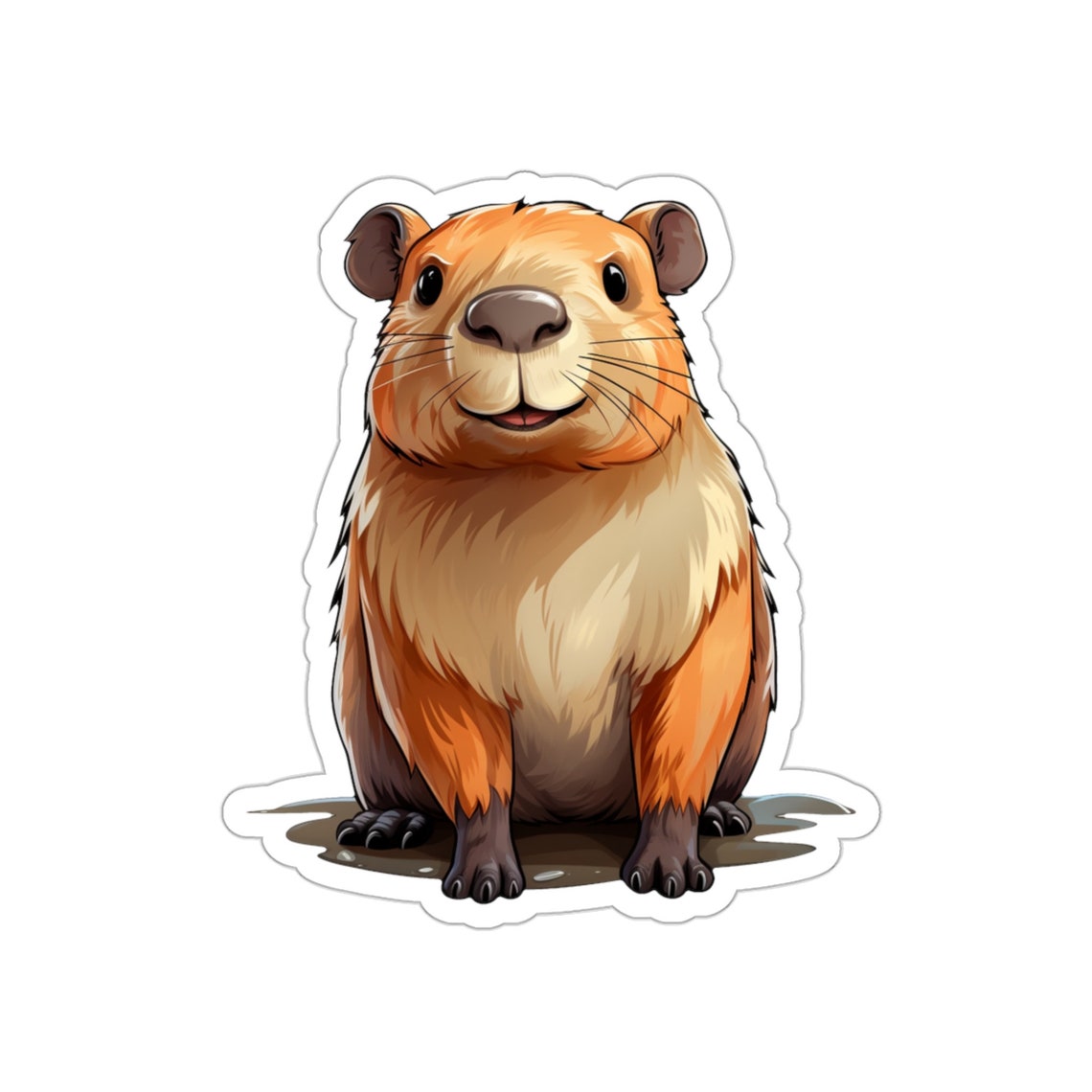 Cute Capybara Sticker Cute Capybara Sticker for Animal Lover Sticker ...